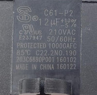 C61-P2 Capacitor 12uF 210VAC 50/60Hz 10000AFC C22.2NO.190 85 C