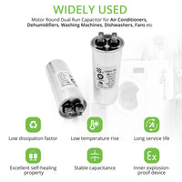 C65R Motor Round Dual Run Capacitor 45uF ±5% 300VAC 50/60 Hz