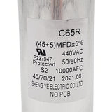 C65R Capacitor 45+5 MFD 440VAC